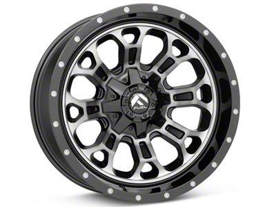 Fuel Wheels Crush Matte Black Machined 6-Lug Wheel; 20x9; 1mm Offset (16-24 Titan XD)