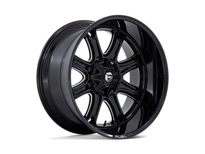 Fuel Wheels Darkstar Gloss Black Milled 6-Lug Wheel; 20x10; -18mm Offset (16-24 Titan XD)