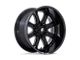 Fuel Wheels Darkstar Gloss Black Milled 6-Lug Wheel; 20x10; -18mm Offset (16-24 Titan XD)