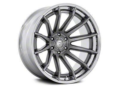 Fuel Wheels Fusion Forged Burn Platinum with Chrome Lip 6-Lug Wheel; 20x10; -18mm Offset (16-24 Titan XD)