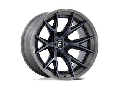 Fuel Wheels Fusion Forged Catalyst Gloss Black Brushed Dark Tinted Clear 6-Lug Wheel; 20x10; -18mm Offset (16-24 Titan XD)