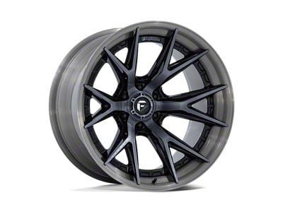 Fuel Wheels Fusion Forged Catalyst Gloss Black Brushed Dark Tinted Clear 6-Lug Wheel; 20x9; 1mm Offset (16-24 Titan XD)