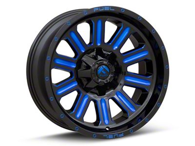 Fuel Wheels Hardline Gloss Black with Blue Tinted Clear 6-Lug Wheel; 20x9; 1mm Offset (16-24 Titan XD)