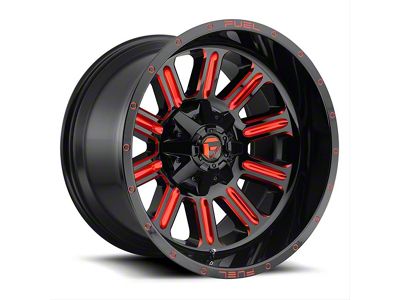 Fuel Wheels Hardline Gloss Black with Red Tint Clear 6-Lug Wheel; 20x12; -44mm Offset (16-24 Titan XD)