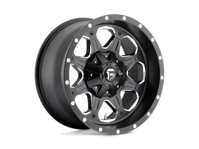 Fuel Wheels Heater Matte Black Double Dark Tint Machined 6-Lug Wheel; 22x10; -13mm Offset (16-24 Titan XD)