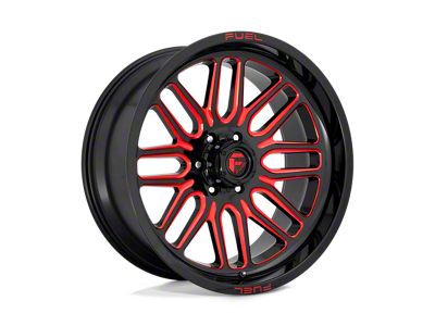 Fuel Wheels Ignite Gloss Black with Red Tinted Clear 6-Lug Wheel; 22x10; -18mm Offset (16-24 Titan XD)