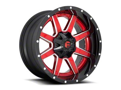 Fuel Wheels Maverick Candy Red with Gloss Black Lip 6-Lug Wheel; 20x10; -19mm Offset (16-24 Titan XD)