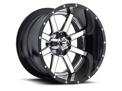 Fuel Wheels Maverick Chrome with Gloss Black Lip 6-Lug Wheel; 22x10; -13mm Offset (16-24 Titan XD)