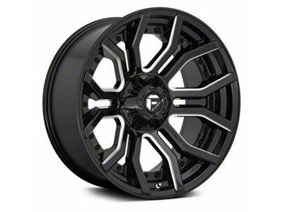 Fuel Wheels Rage Gloss Black Milled 6-Lug Wheel; 24x12; -44mm Offset (16-24 Titan XD)