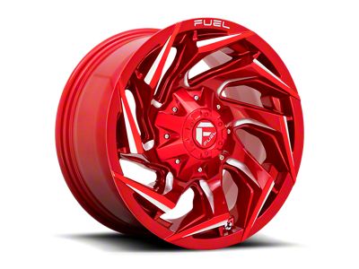 Fuel Wheels Reaction Candy Red Milled 6-Lug Wheel; 24x12; -44mm Offset (16-24 Titan XD)