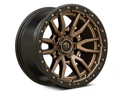 Fuel Wheels Rebel Matte Bronze with Black Bead Ring 6-Lug Wheel; 22x10; -13mm Offset (16-24 Titan XD)