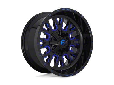 Fuel Wheels Stroke Gloss Black with Blue Tinted Clear 6-Lug Wheel; 18x9; 20mm Offset (16-24 Titan XD)