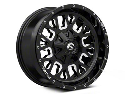 Fuel Wheels Stroke Gloss Black Milled 6-Lug Wheel; 18x9; 1mm Offset (16-24 Titan XD)
