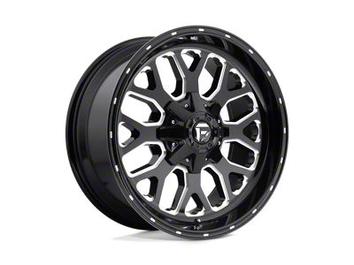 Fuel Wheels Titan Gloss Black Milled 6-Lug Wheel; 20x9; 20mm Offset (16-24 Titan XD)