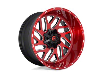 Fuel Wheels Triton Candy Red Milled 6-Lug Wheel; 20x10; -19mm Offset (16-24 Titan XD)