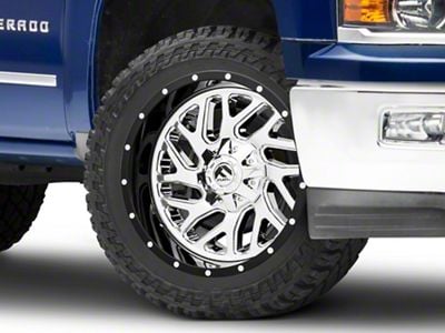 Fuel Wheels Triton Chrome with Gloss Black Lip 6-Lug Wheel; 22x10; -13mm Offset (16-24 Titan XD)
