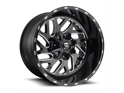 Fuel Wheels Triton Gloss Black Milled 6-Lug Wheel; 20x9; 1mm Offset (16-24 Titan XD)