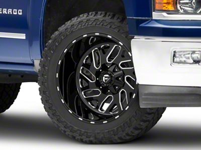 Fuel Wheels Triton Gloss Black Milled 6-Lug Wheel; 22x12; -43mm Offset (16-24 Titan XD)