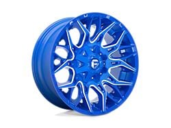 Fuel Wheels Twitch Anodized Blue Milled 6-Lug Wheel; 22x12; -44mm Offset (16-24 Titan XD)