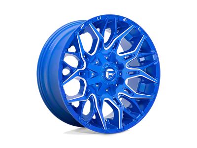 Fuel Wheels Twitch Anodized Blue Milled 6-Lug Wheel; 22x12; -44mm Offset (16-24 Titan XD)