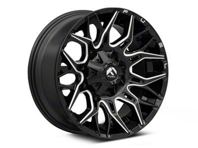 Fuel Wheels Twitch Gloss Black Milled 6-Lug Wheel; 20x10; -18mm Offset (16-24 Titan XD)