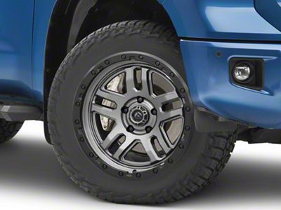 Fuel Wheels Ammo Matte Gunmetal with Black Bead Ring 5-Lug Wheel; 20x9; 20mm Offset (14-21 Tundra)