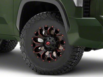 Fuel Wheels Assault Matte Black Red Milled 6-Lug Wheel; 17x8.5; 14mm Offset (22-24 Tundra)