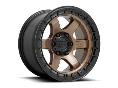 Fuel Wheels Block Matte Bronze with Black Ring 6-Lug Wheel; 17x9; 1mm Offset (22-24 Tundra)