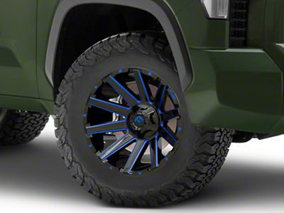 Fuel Wheels Contra Gloss Black with Blue Tinted Clear 6-Lug Wheel; 18x9; -12mm Offset (22-24 Tundra)