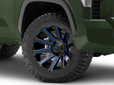 Fuel Wheels Contra Gloss Black with Blue Tinted Clear 6-Lug Wheel; 20x9; 2mm Offset (22-24 Tundra)