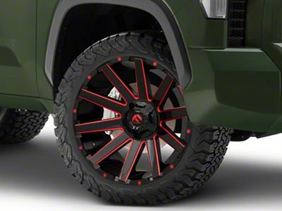 Fuel Wheels Contra Gloss Black with Red Tint 6-Lug Wheel; 22x10; -19mm Offset (22-24 Tundra)