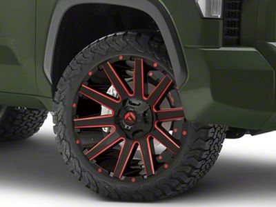 Fuel Wheels Contra Gloss Black with Red Tinted Clear 6-Lug Wheel; 22x12; -43mm Offset (22-24 Tundra)