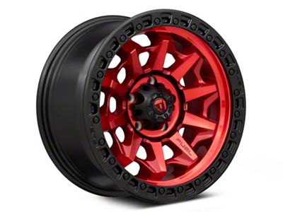 Fuel Wheels Covert Candy Red with Black Bead Ring 5-Lug Wheel; 20x9; 20mm Offset (14-21 Tundra)