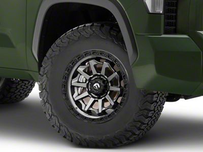 Fuel Wheels Covert Matte Gunmetal with Black Bead Ring 6-Lug Wheel; 17x9; -12mm Offset (22-24 Tundra)