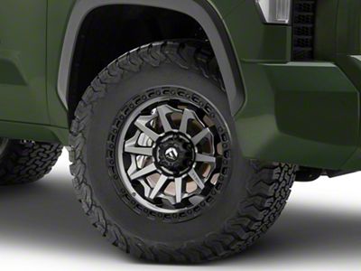 Fuel Wheels Covert Matte Gunmetal with Black Bead Ring 6-Lug Wheel; 18x9; -12mm Offset (22-24 Tundra)