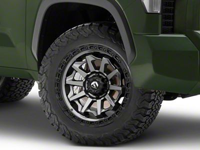 Fuel Wheels Covert Matte Gunmetal with Black Bead Ring 6-Lug Wheel; 20x10; -18mm Offset (22-24 Tundra)