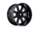 Fuel Wheels Darkstar Gloss Black Milled 6-Lug Wheel; 20x9; 1mm Offset (22-24 Tundra)