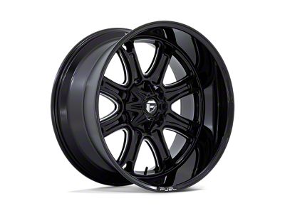Fuel Wheels Darkstar Gloss Black Milled 5-Lug Wheel; 20x10; -18mm Offset (14-21 Tundra)