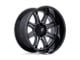 Fuel Wheels Darkstar Matte Gunmetal with Black Lip 5-Lug Wheel; 20x9; 1mm Offset (14-21 Tundra)