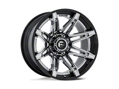 Fuel Wheels Fusion Forged Brawl Chrome with Gloss Black Lip 6-Lug Wheel; 20x10; -18mm Offset (22-24 Tundra)