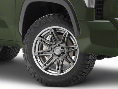 Fuel Wheels Fusion Forged Brawl Platinum with Chrome Lip 6-Lug Wheel; 20x10; -18mm Offset (22-24 Tundra)