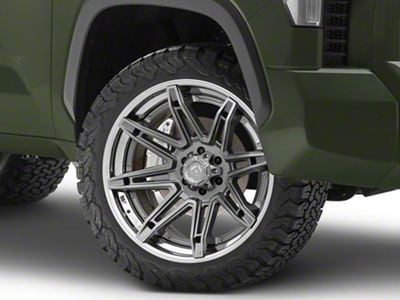 Fuel Wheels Fusion Forged Brawl Platinum with Chrome Lip 6-Lug Wheel; 22x12; -44mm Offset (22-24 Tundra)