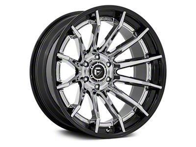 Fuel Wheels Fusion Forged Burn Chrome with Gloss Black Lip 6-Lug Wheel; 22x12; -44mm Offset (22-24 Tundra)