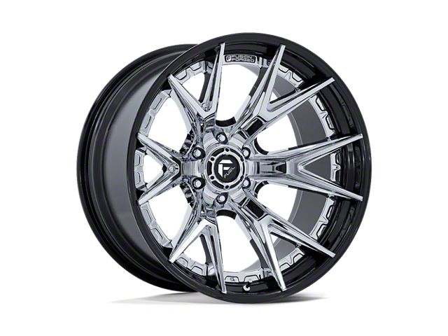 Fuel Wheels Fusion Forged Catalyst Chrome with Gloss Black Lip 6-Lug Wheel; 20x10; -18mm Offset (22-24 Tundra)