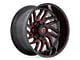 Fuel Wheels Hurricane Gloss Black Milled with Red Tint 6-Lug Wheel; 20x10; -18mm Offset (22-24 Tundra)