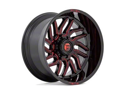 Fuel Wheels Hurricane Gloss Black Milled with Red Tint 6-Lug Wheel; 24x12; -44mm Offset (22-24 Tundra)