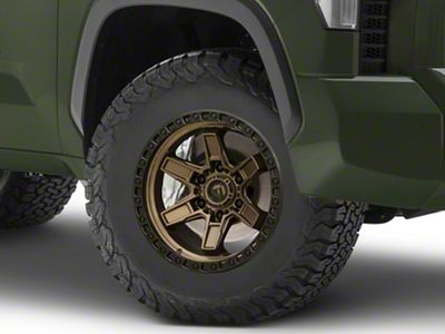 Fuel Wheels Kicker Matte Bronze with Black Bead Ring 6-Lug Wheel; 17x9; 1mm Offset (22-24 Tundra)