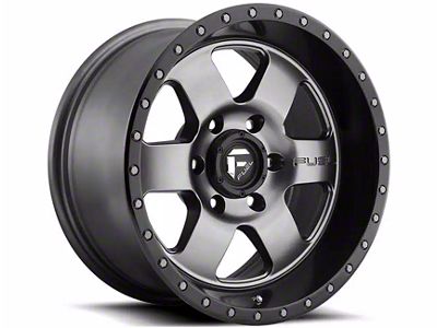 Fuel Wheels Podium Matte Gunmetal with Black Bead Ring 5-Lug Wheel; 20x9; 20mm Offset (14-21 Tundra)