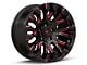 Fuel Wheels Quake Gloss Black Milled with Red Tint 5-Lug Wheel; 20x9; 1mm Offset (14-21 Tundra)