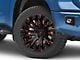 Fuel Wheels Quake Gloss Black Milled with Red Tint 5-Lug Wheel; 20x9; 1mm Offset (14-21 Tundra)